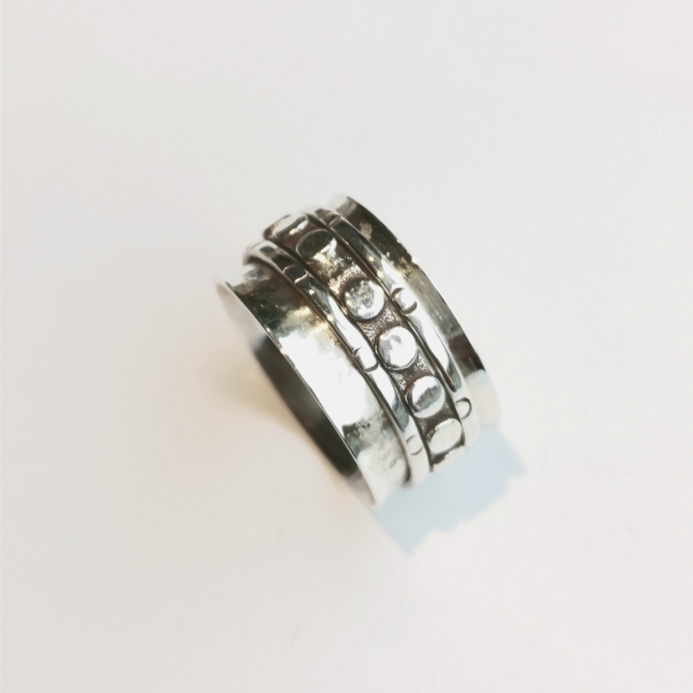 Sterling Silver spinning spinner meditation ring sz 7 NEW